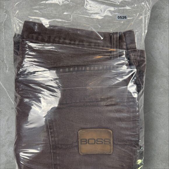 Vintage 90s Baggy Boss Dark Brown Denim Skater Surfer Jeans - 32x30 - Picture 8 of 8
